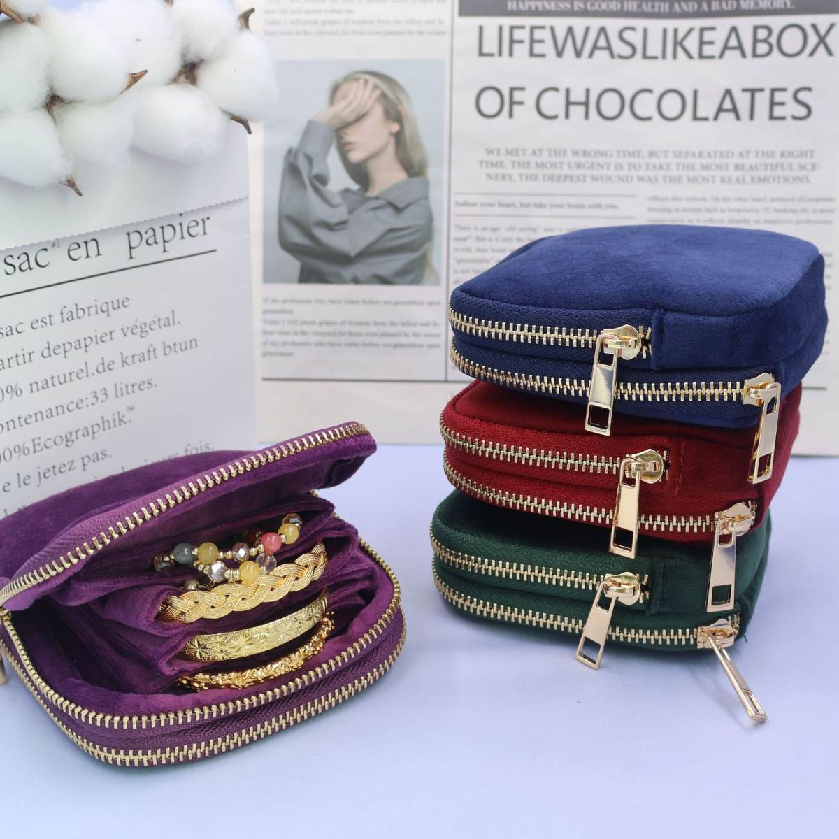 Velvet Bracelet Storage Jewelry Bag