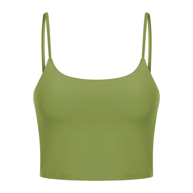 Yoga Jacket Women's Sports Underwear With Chest Pad Thin Belt Beauty Back