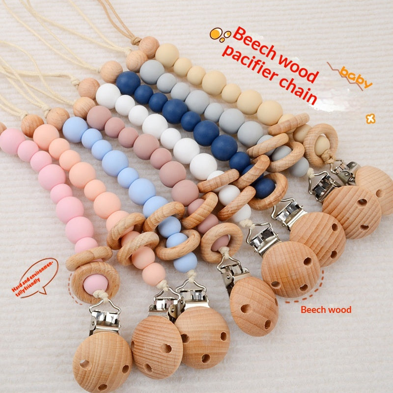 Baby Supplies Creative Baby Silicone Beads Teething Chewable Pacifier Chain Anti-Lost Strap