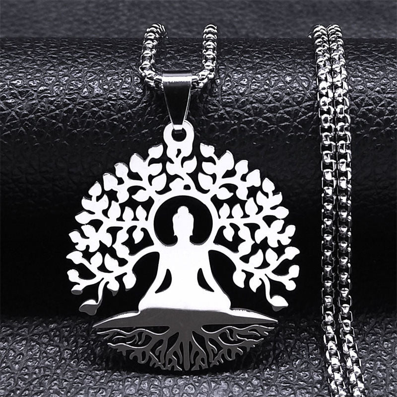 New Fashion Meditation Buddha Yoga Pendant Necklace