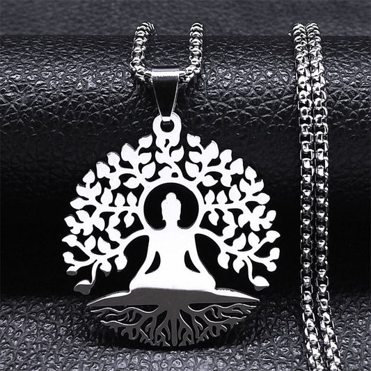 New Fashion Meditation Buddha Yoga Pendant Necklace