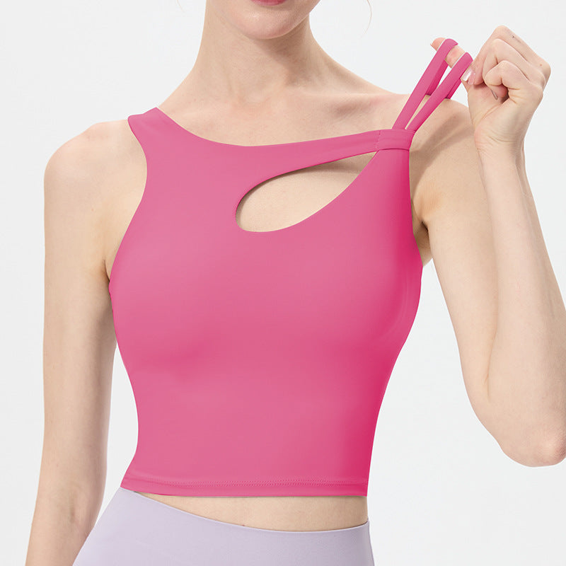 Yoga Clothes With Chest Pad Shockproof Bra Fitness Vest