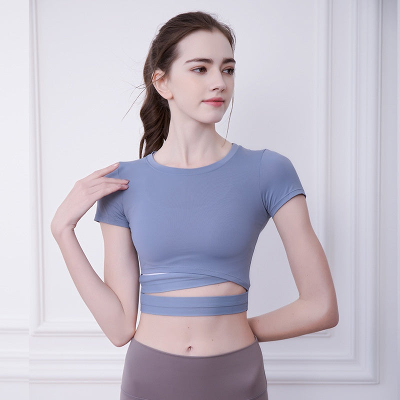 Sports Running Fitness Wear Ice-cool Quick-dry Breathable Top For Women