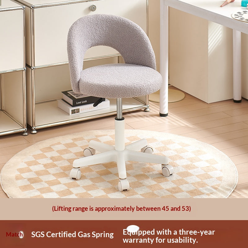 Fleece-lined Computer Chair For Girls Bedrooms