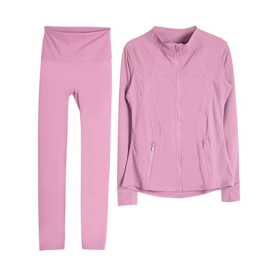 Women's Tight Stand Collar Elastic Quick-drying Fitness Exercise Running Yoga Clothes