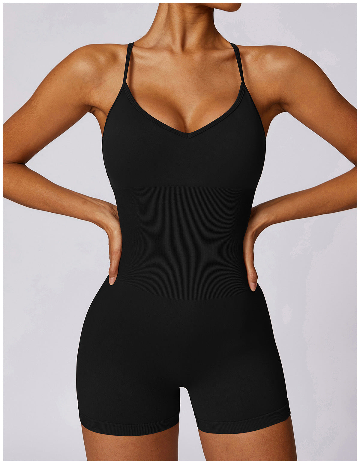 Women's Fashion Casual Hollow-out Beauty Back Seamless Yoga Jumpsuit
