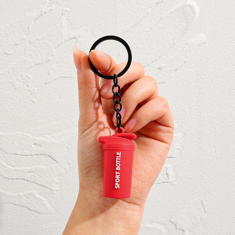 Fitness Dumbbell Keychain Pendant Couples Car  Bag Key Chain  Sports Charm Ornament