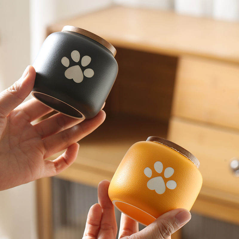 Ceramic Pet Funeral Urn Moisture-proof Keep Dry Pet Cinerary Casket