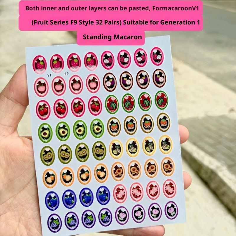 Macaron Colored Contact Lens Makeup Eye Stickers, Handmade DIY Doll Eyelash Stickers, Sit-down Stickers Eyes