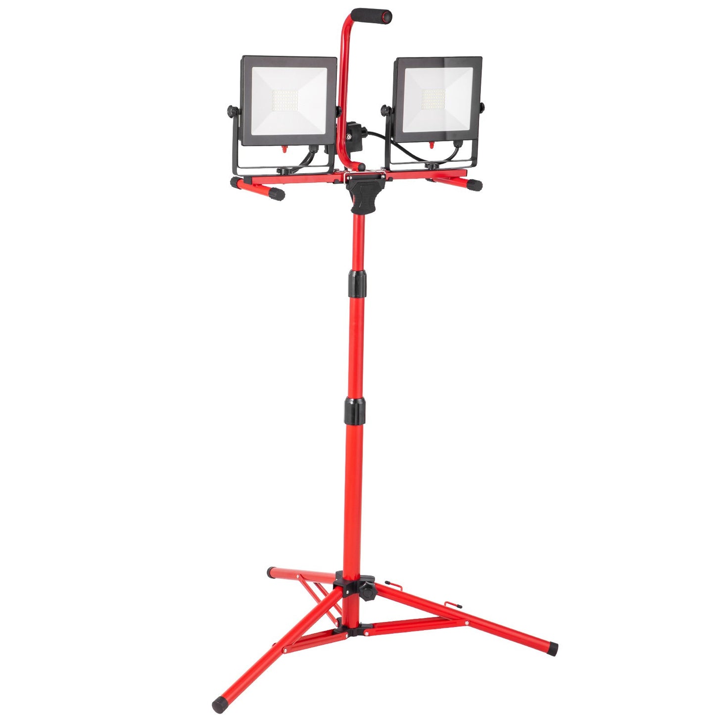 LED Work Light With Stand, 2PCS 10000 Lumen Dual-head LED Work Light With Adjustable And Foldable Tripod Stand, IP65 Waterproofed LED Tripod Work Light, With 5000 K Color Temperature