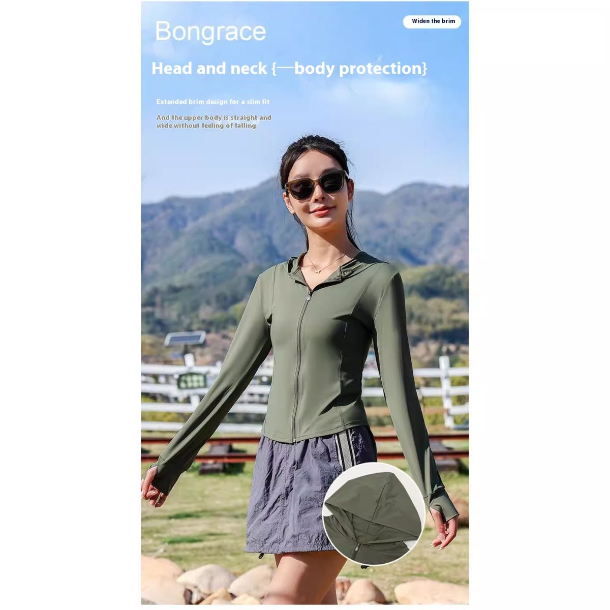 Slim Yoga Nylon Sun-protective Clothing