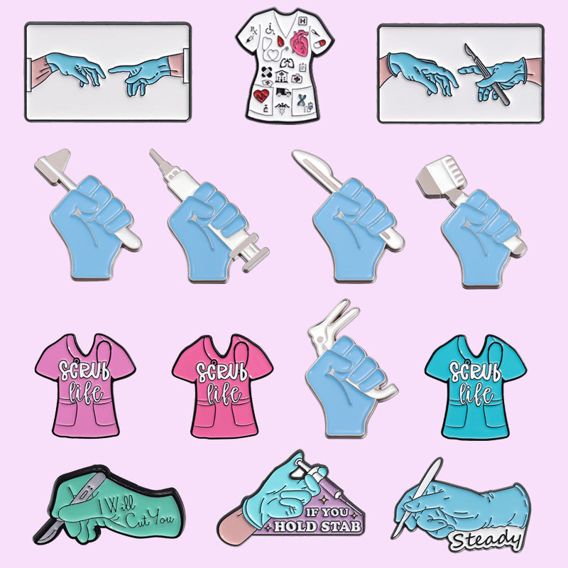 Baking Paint For Metal Badge Personality All-matching Badge Pin Accessories