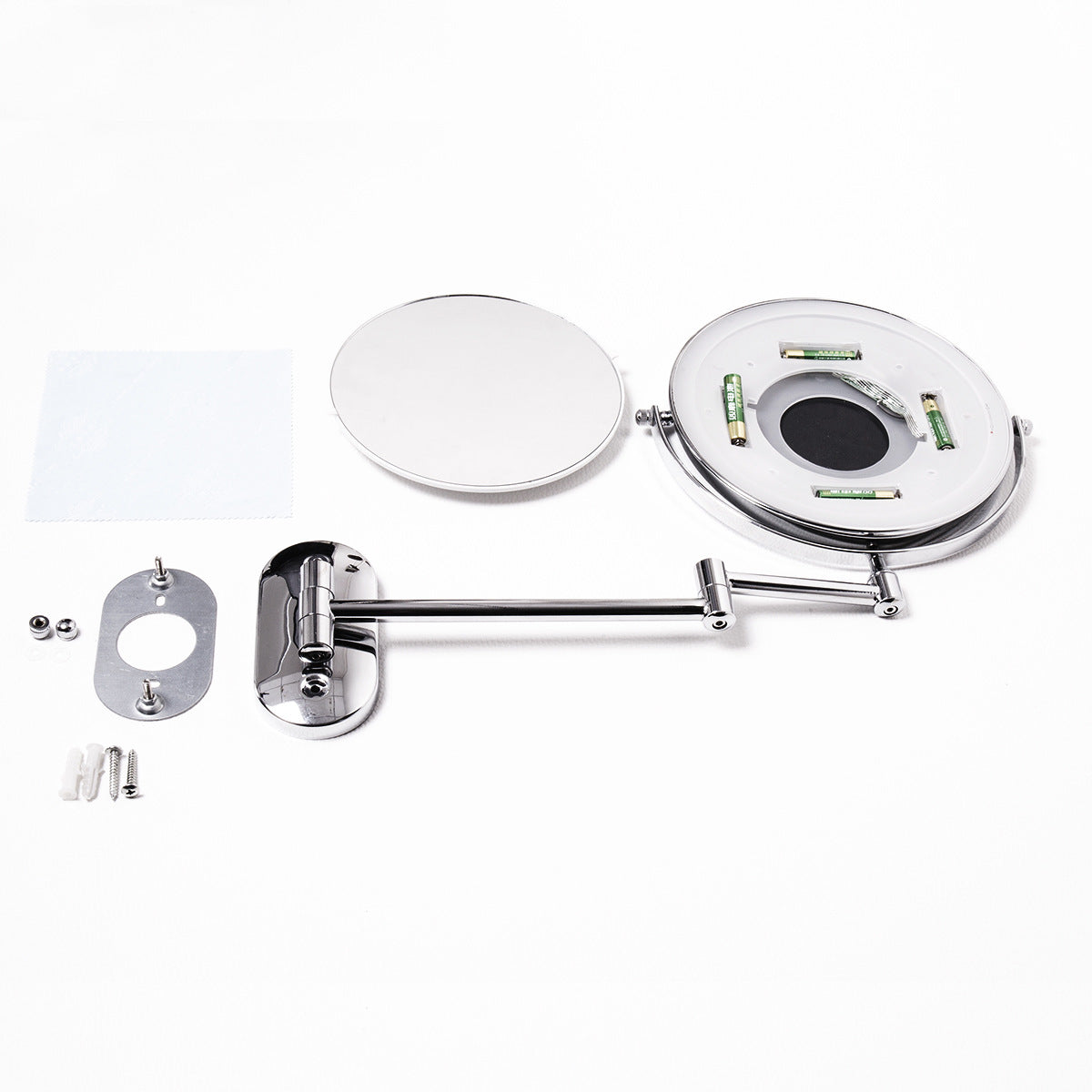 8-inch Folding LED Makeup Mirror, Wall-mounted Dressing Mirror