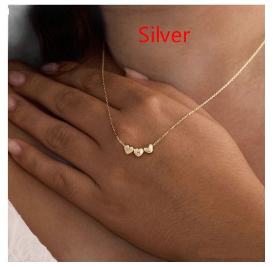 Huailang Korean Girl LOVE Three-Heart Pendant Necklace In European And American Style