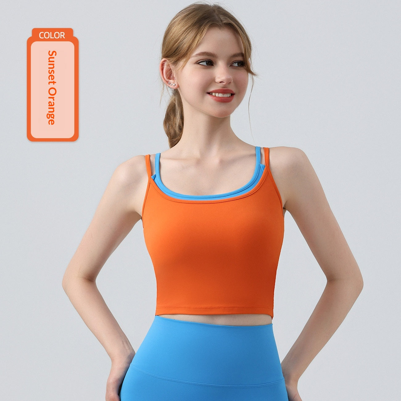 Womens Training Fitness Bra One-Piece Yoga Tank Top