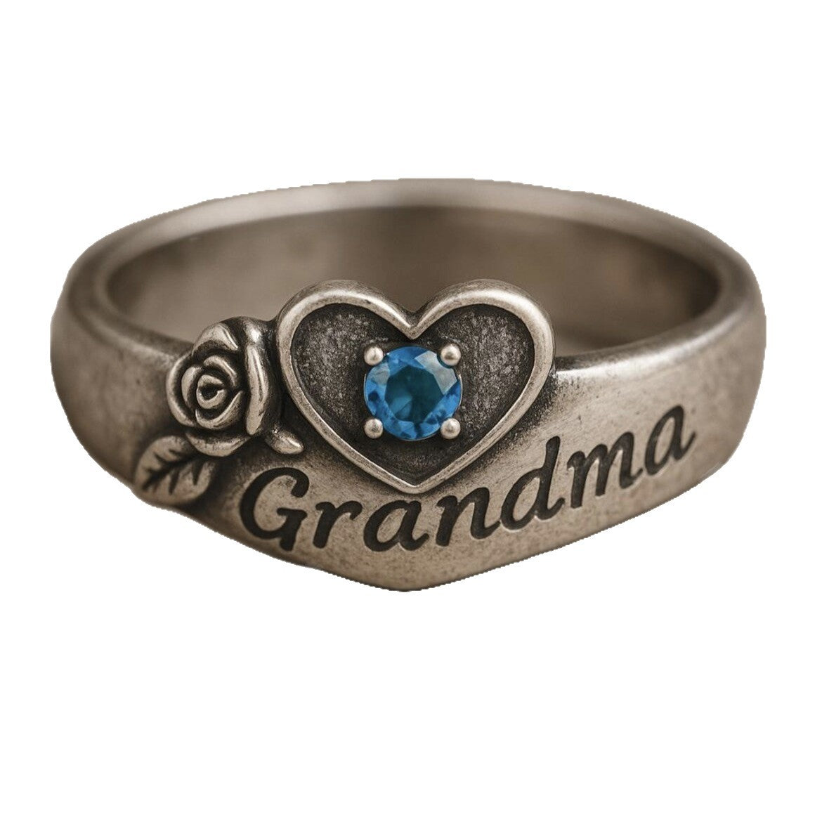 Eco-Friendly Alloy Grandma Ring European And American Holiday Gift