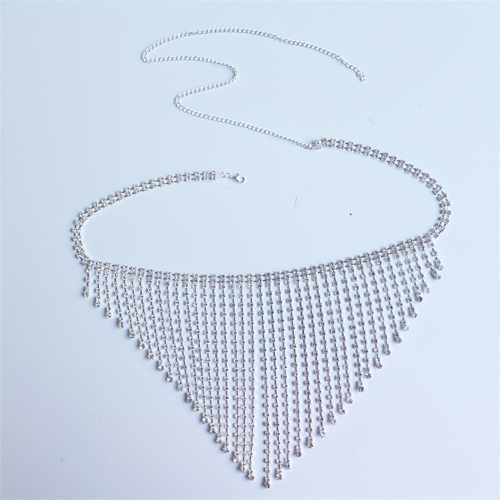 Bohemian Diamond Tassel Sexy Waist Chain T-back Rhinestone Chain Accessories