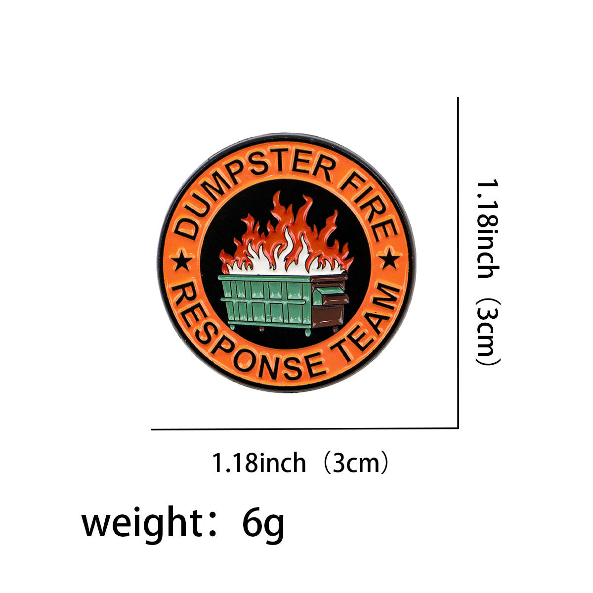Trash Can Quotation Cartoon Golden M Badge Creative English Letters Ornament Medal Clothing Brooch Accessories