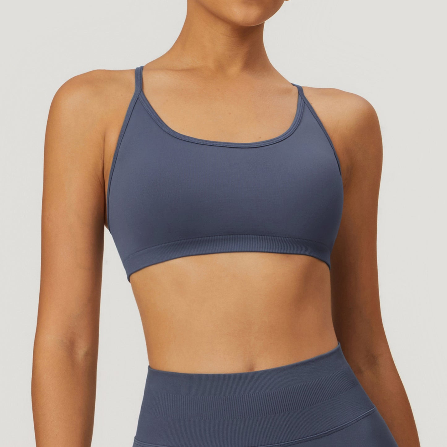 Sports Fitness Seamless Cross Beauty Back Yoga Bra