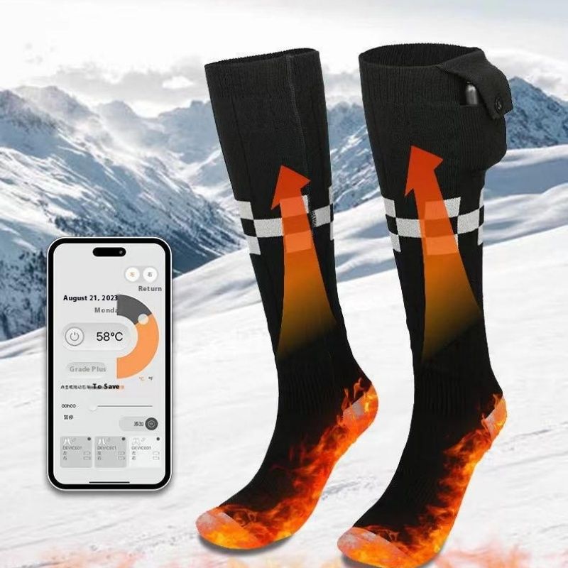 Smart APP Control Heating Foot Skiing Stockings