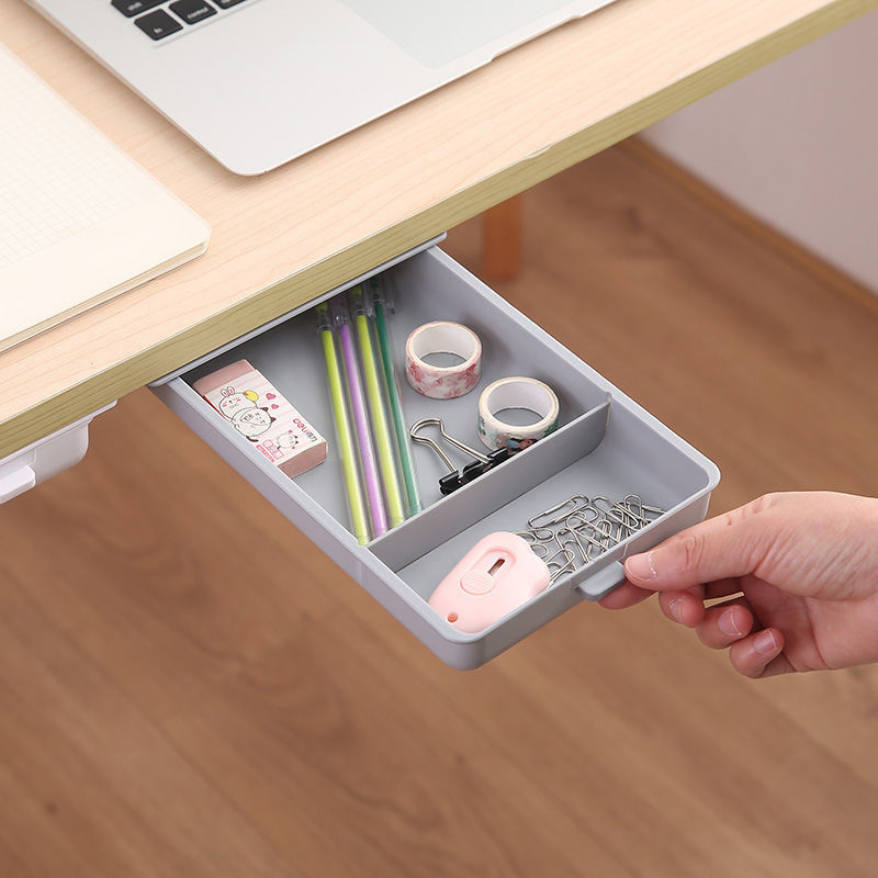 Mobile Small Drawer Can Be Pasted Under The Table Hidden Storage Box