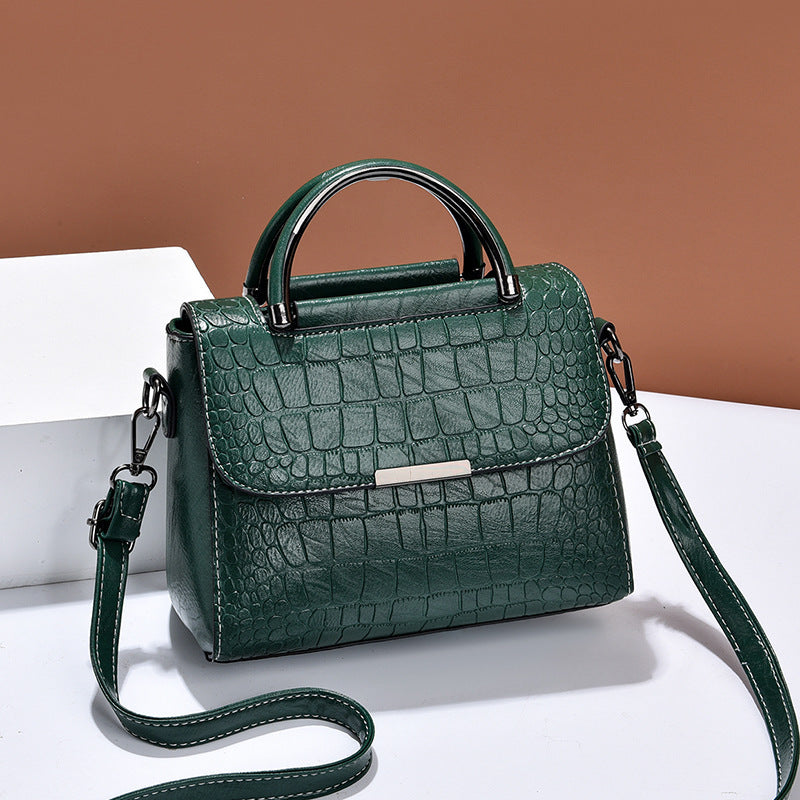 Stone-pattern Handbag Autumnwinter New Korean-style Shoulder Crossbody Bag