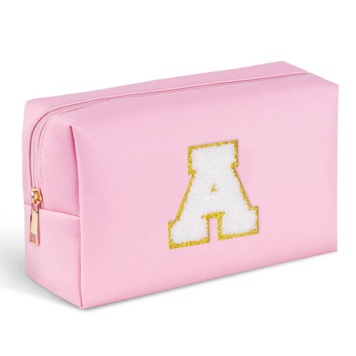 26 Embroidered Letters Makeup Octagonal Wash Bag Large Capacity