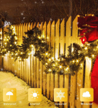 Solar-powered String Lights Remote Control Charging Outdoor Waterproof Garden Courtyard Decoration