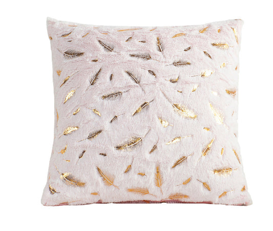 Short-pile Gold-stamped Gift Cushion For The Sofa