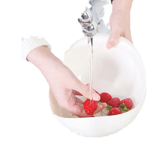 Kitchen Multi-functional Rice Washing Machine, Vegetable Basket, Lazy Person's Supplies, Draining And Washing Rice Sieve, Multi-purpose Plastic Rice Washing Basin With Dense Holes
