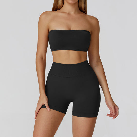 Hollow-out Beauty Back High Waist Yoga Clothes Fitness Suit