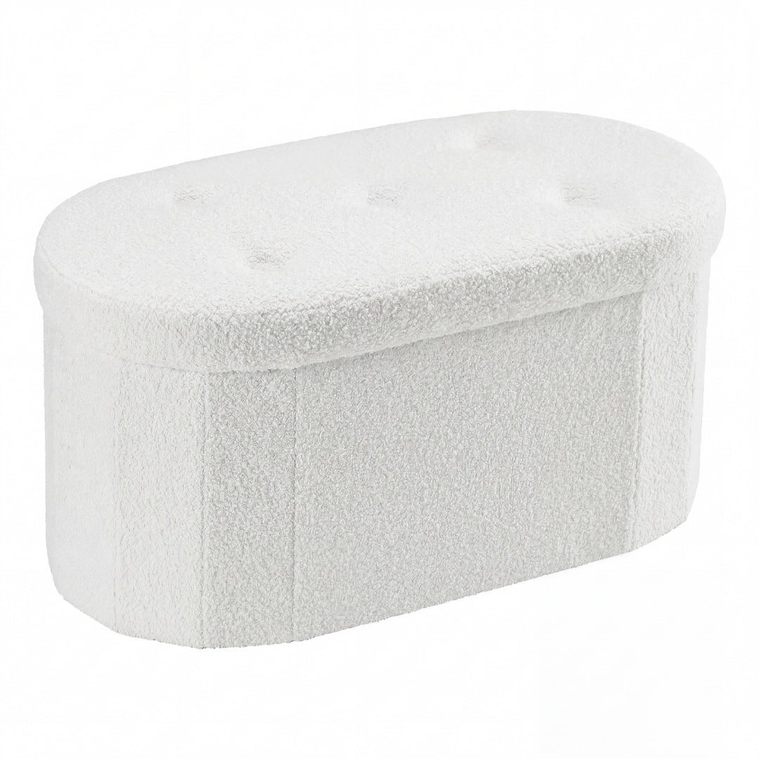 43-inch Foldable Footpad With Storage Function, Multi-functional Home Bench