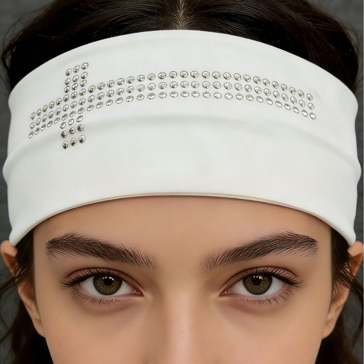 Knitted Cross-bead-print Fingerless Gloves Arm Warmers Headbands Hats And Tiestrendy Accessories