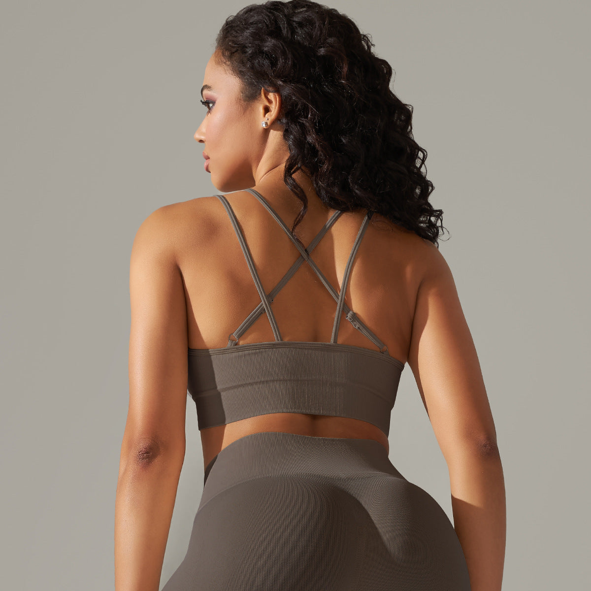Seamless Knitted Beauty Back Yoga Clothes Running Workout Bra