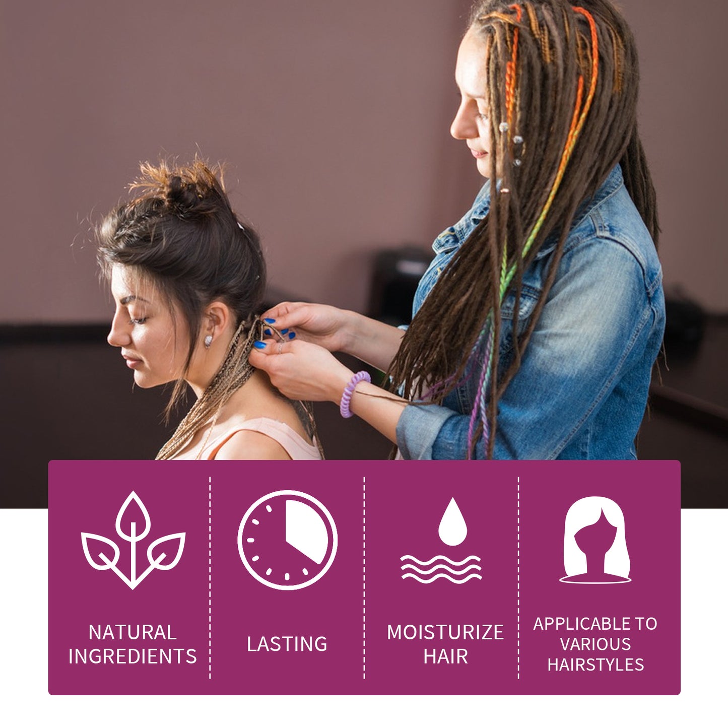 Jaysuing Dreadlocks Styling Gel, Dreadlocks Prevent Breakage And Damage Hydrating Styling Shine Wax