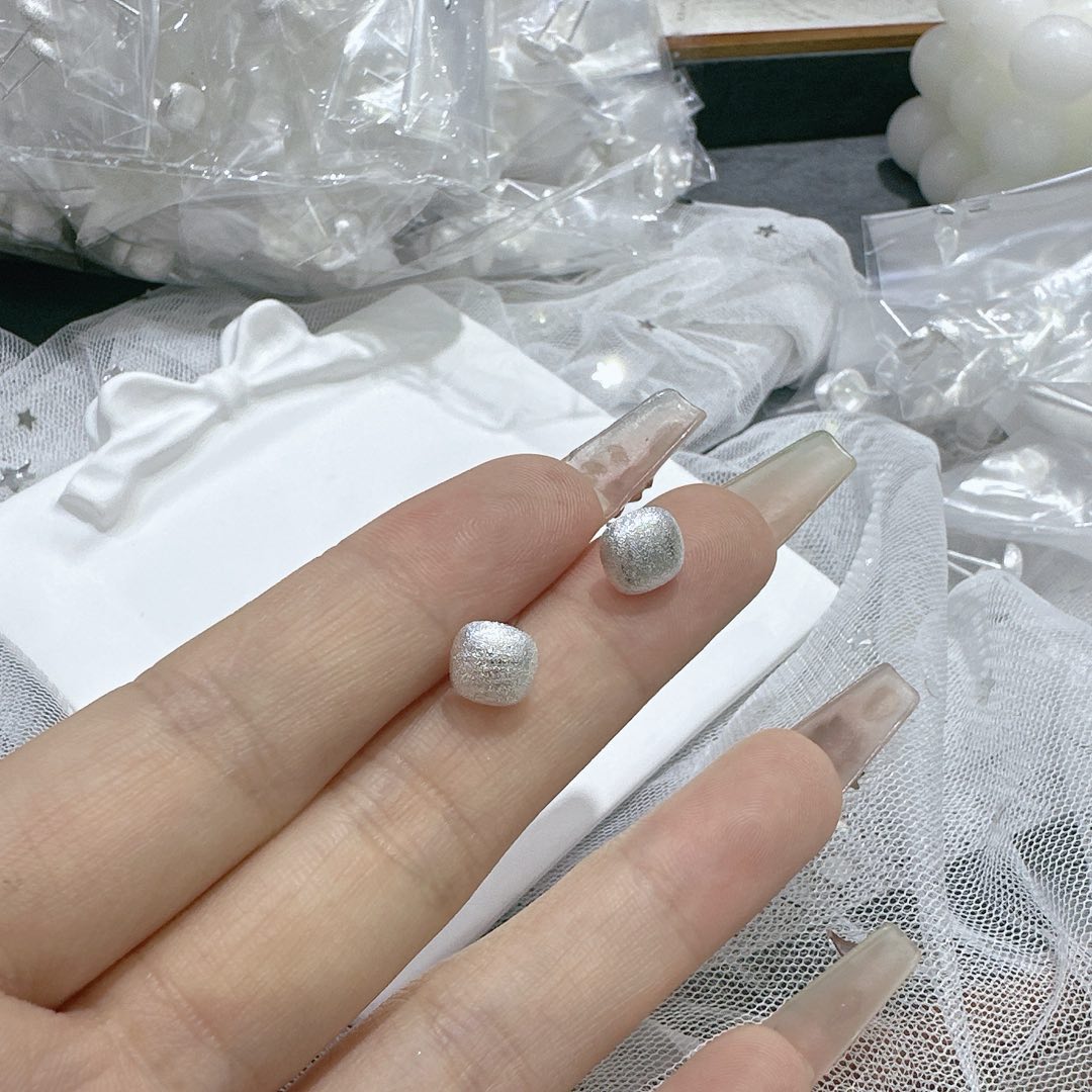 1 Pair 999 Sterling Silver Matte Square Stud Earrings, Minimalist & Elegant Style, Perfect For Daily, Dating & Gifting, Ideal Valentine's Gift