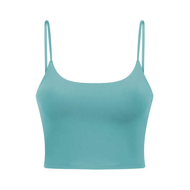 Push Up Shockproof Beauty Back Strap Sports Fitness Yoga Top With Chest Pad