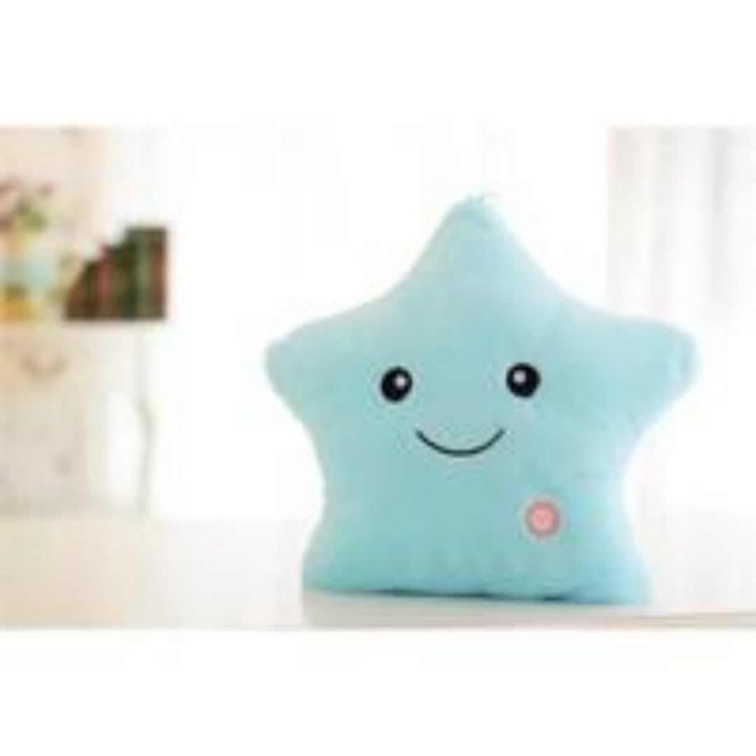34CM Colorful Luminous Five-pointed Star Pillow Plush Toy Best Decoration
