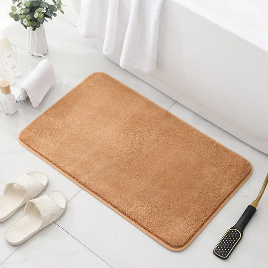 Ultra-fine Fiber Faux Cashmere Bath Mat Water-absorbent And Non-slip Floor Mat For Home Bedroom Rug Living Room Carpet