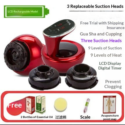 Household Charging Massage And Guasha Device With Negative-pressure Suction