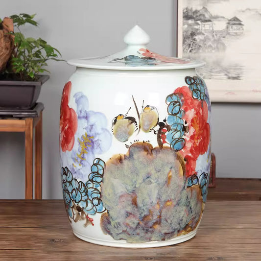 Hand-painted Ceramic Chinese-style Teapot For Puer Tea And White Tea Cakes
