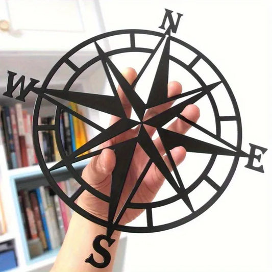 CIFbuy Metal Baked Paint Nautical Compass Rose Wall Art Vintage Navigation Decor - TikTok, Temu Pickup