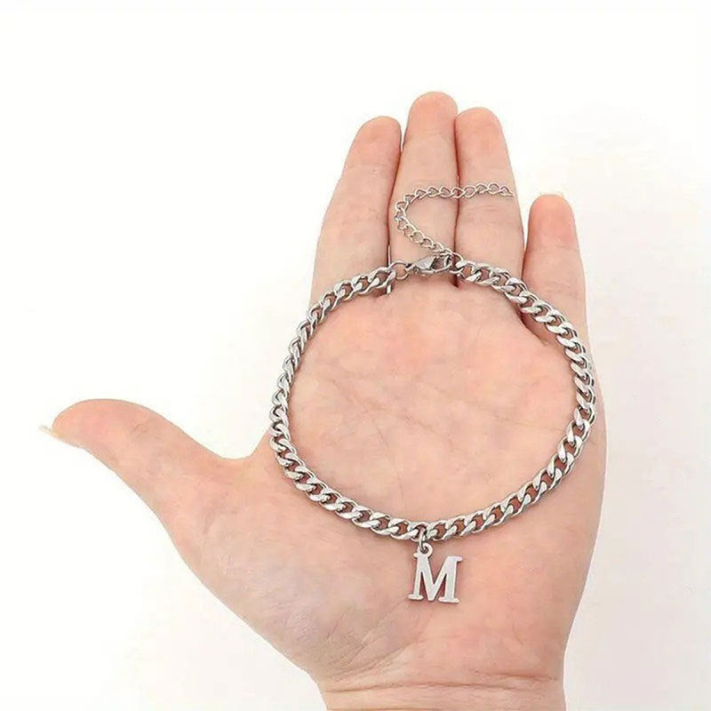 Stainless Steel New Creative Mens Letter Bracelet