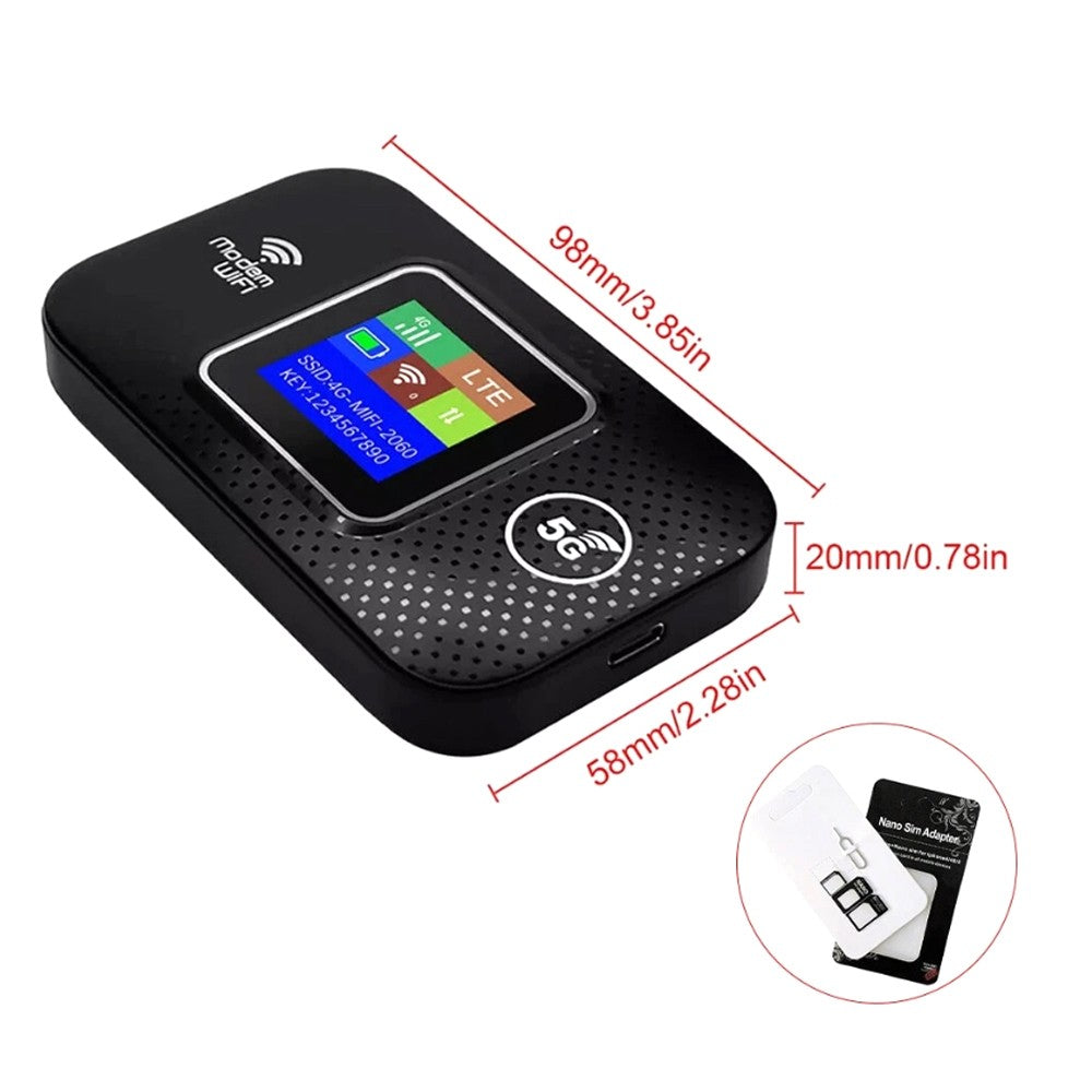 Portable Unlocked 5G LTE Wireless WiFi Router Mobile Broadband LCD MIFI Hotspot UK
