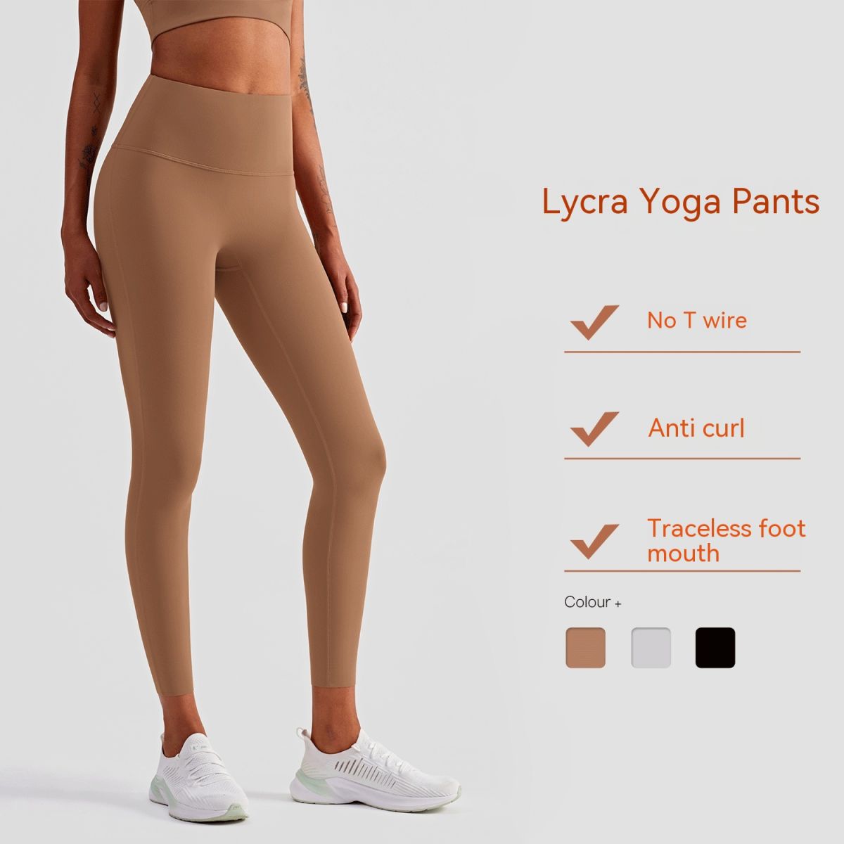 Women's Fashion Casual Solid Color High Waist Hip Lift Yoga Pants
