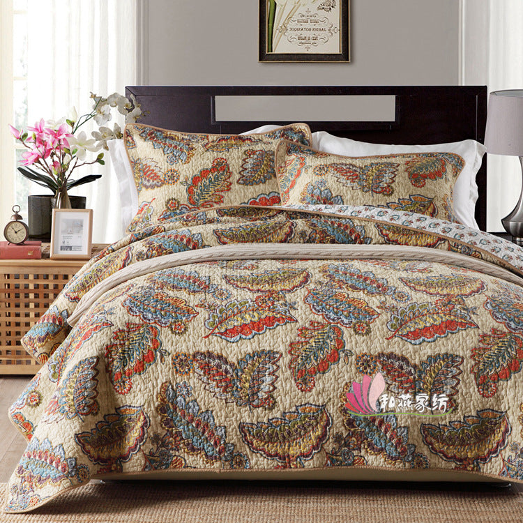 Bedding Pure Cotton Quilt Air-conditioning Summer Cooling Duvet Three-piece Set