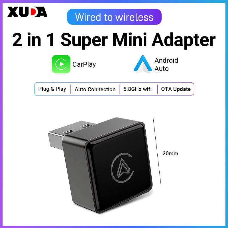 CarPlay Module 2-in-1 Smart Portable In-Car Connectivity Box