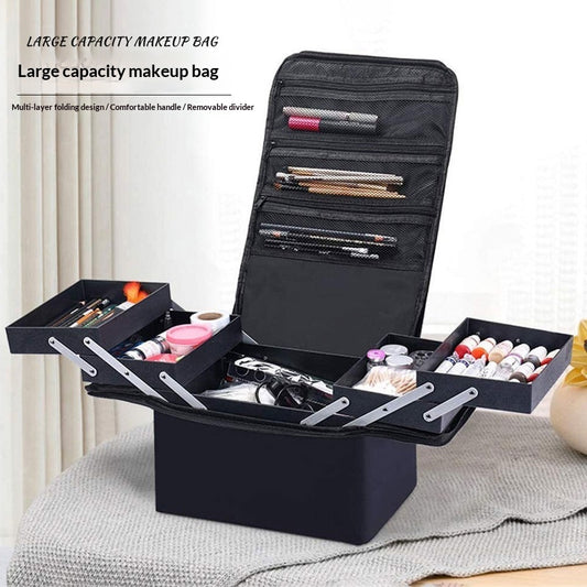 Foldable Cosmetic Bag Large-capacity Portable Makeup Case