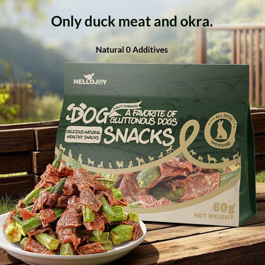 Pet Dog Treats Duck Okra Nutritious Chews