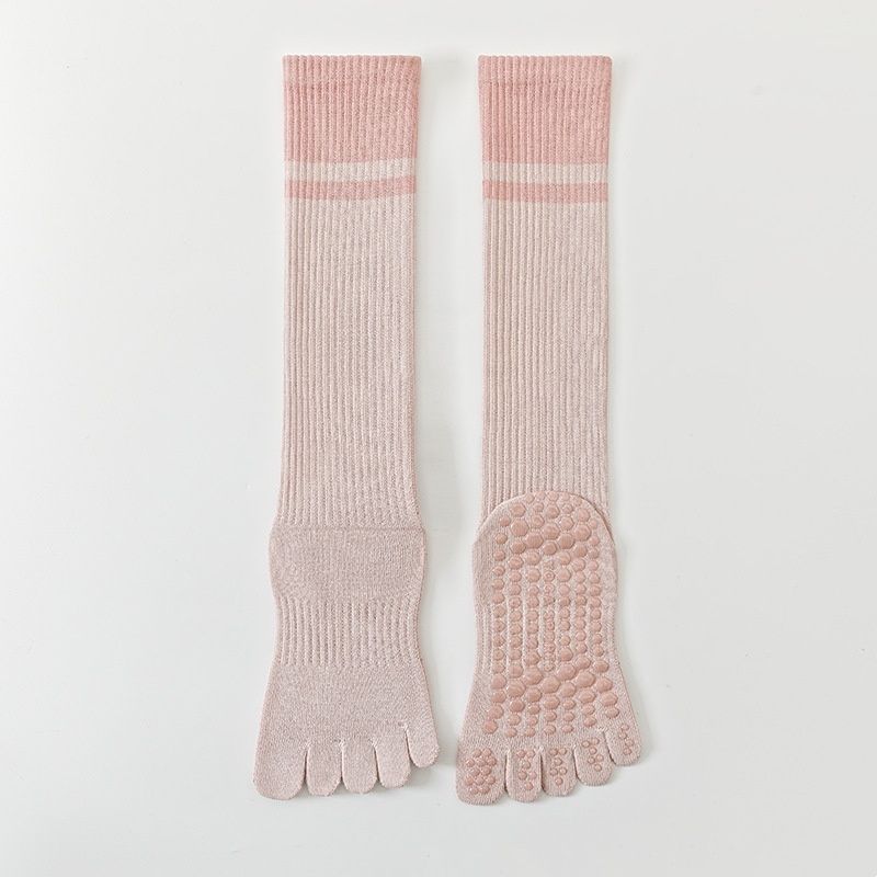 Color-blocked Ankle Cuffs Five-finger Yoga Calf Socks